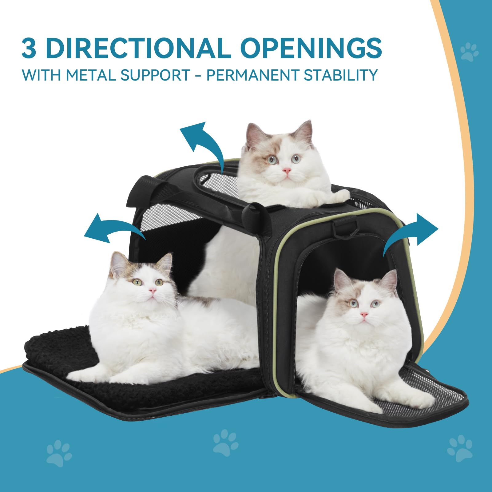 Medidas del transportín Petsfit 17,5 x 10,5 x 10,6 pulgadas para mascotas pequeñas.