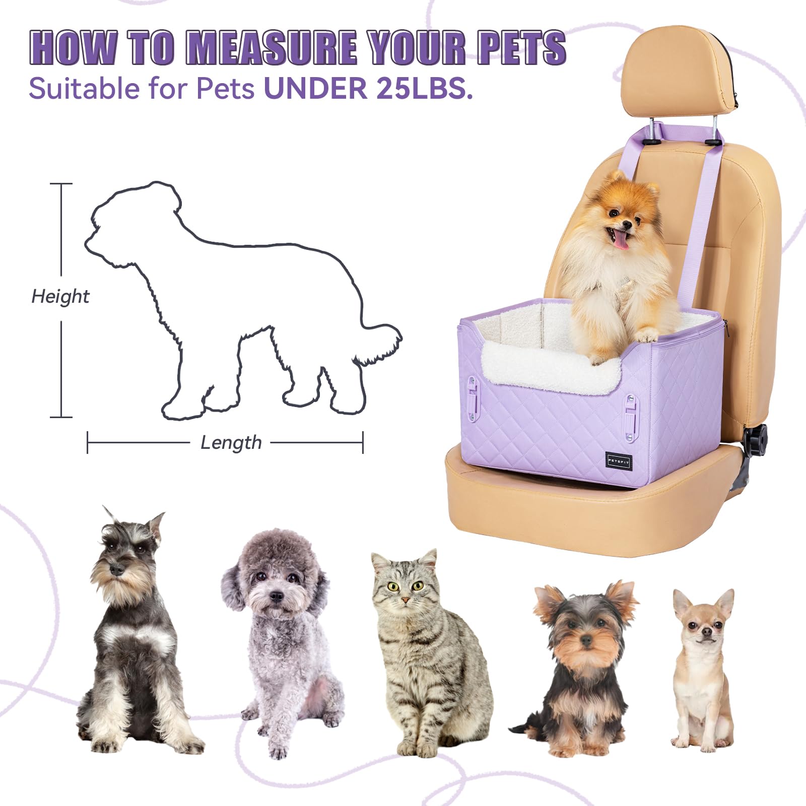 Petsfit dimensiones compactas pueden usarse como cama en casa o viaje.