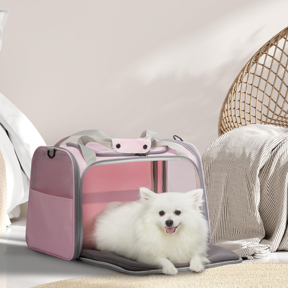 Dimensiones del transportín Petsfit para gatos grandes: 20x13x13 pulgadas.