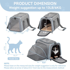 Petsfit portador cómodo con perfil ligero para viajes en avión y coche.