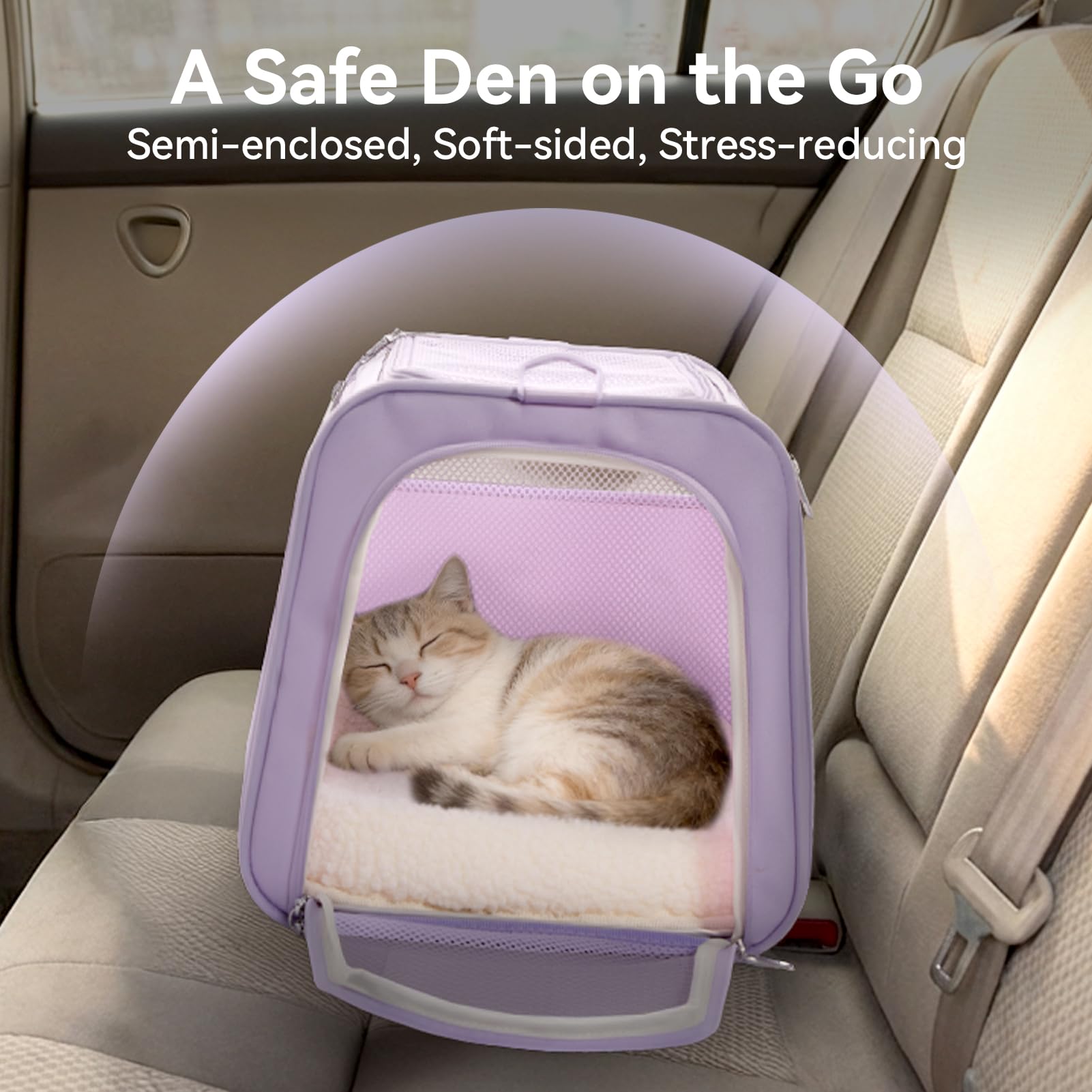 Petsfit transportín con paneles de malla mejora la ventilación y visibilidad.