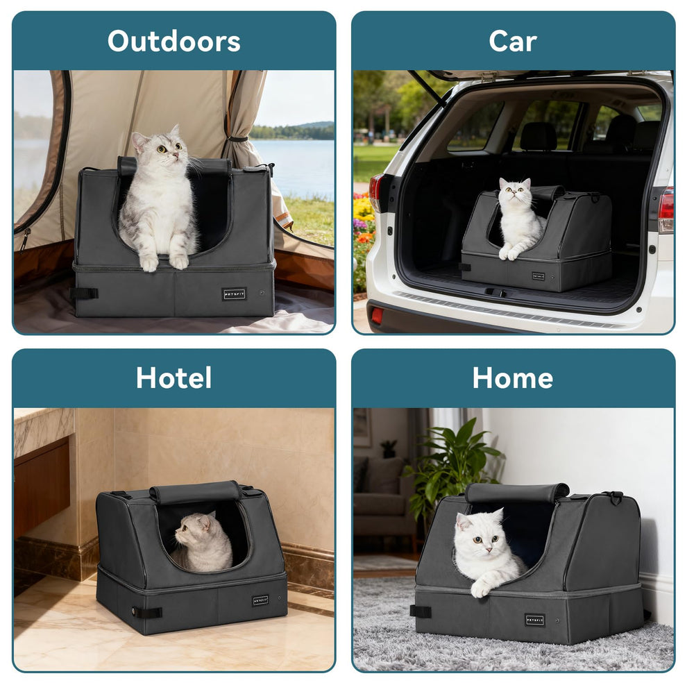 Petsfit: instalación fácil con manual y video para la caja de arena del gato.