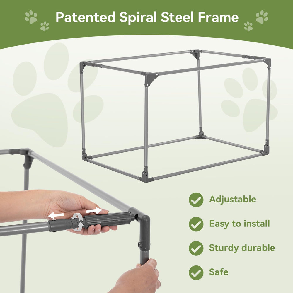 PETSFIT jaula con 3 puertas de malla para máxima visibilidad.