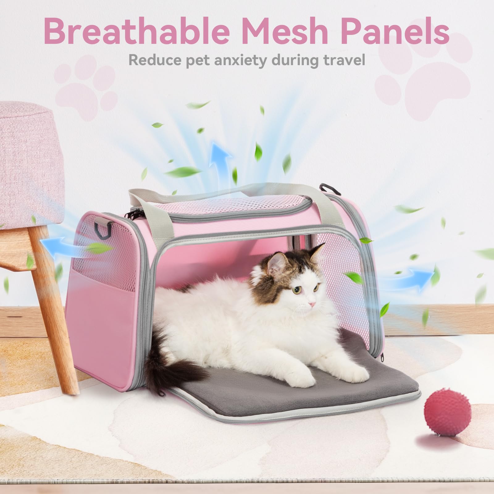 Petsfit malla de cuatro lados para ventilación y visibilidad.