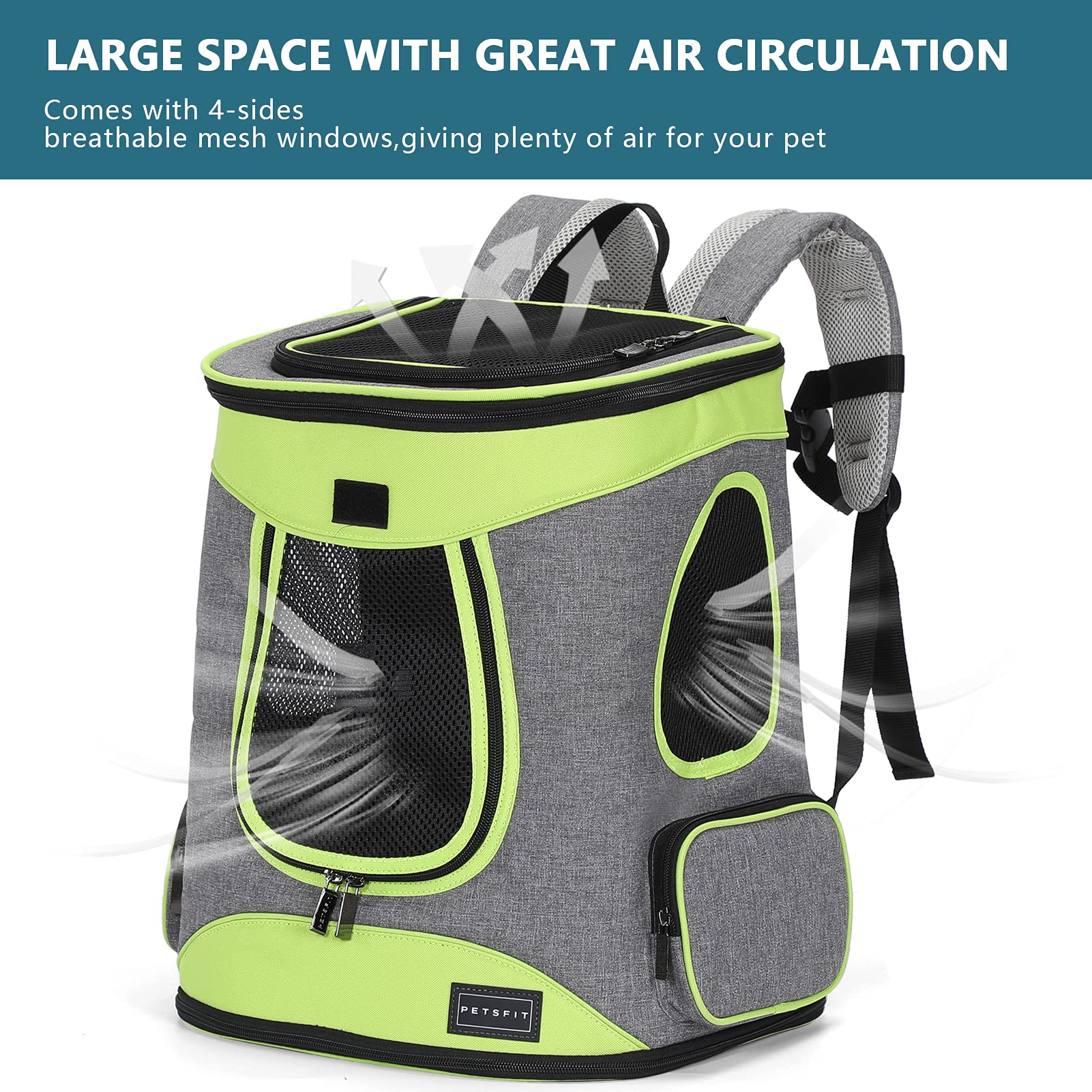 Petsfit mochila mascota, material duradero 600D Oxford.