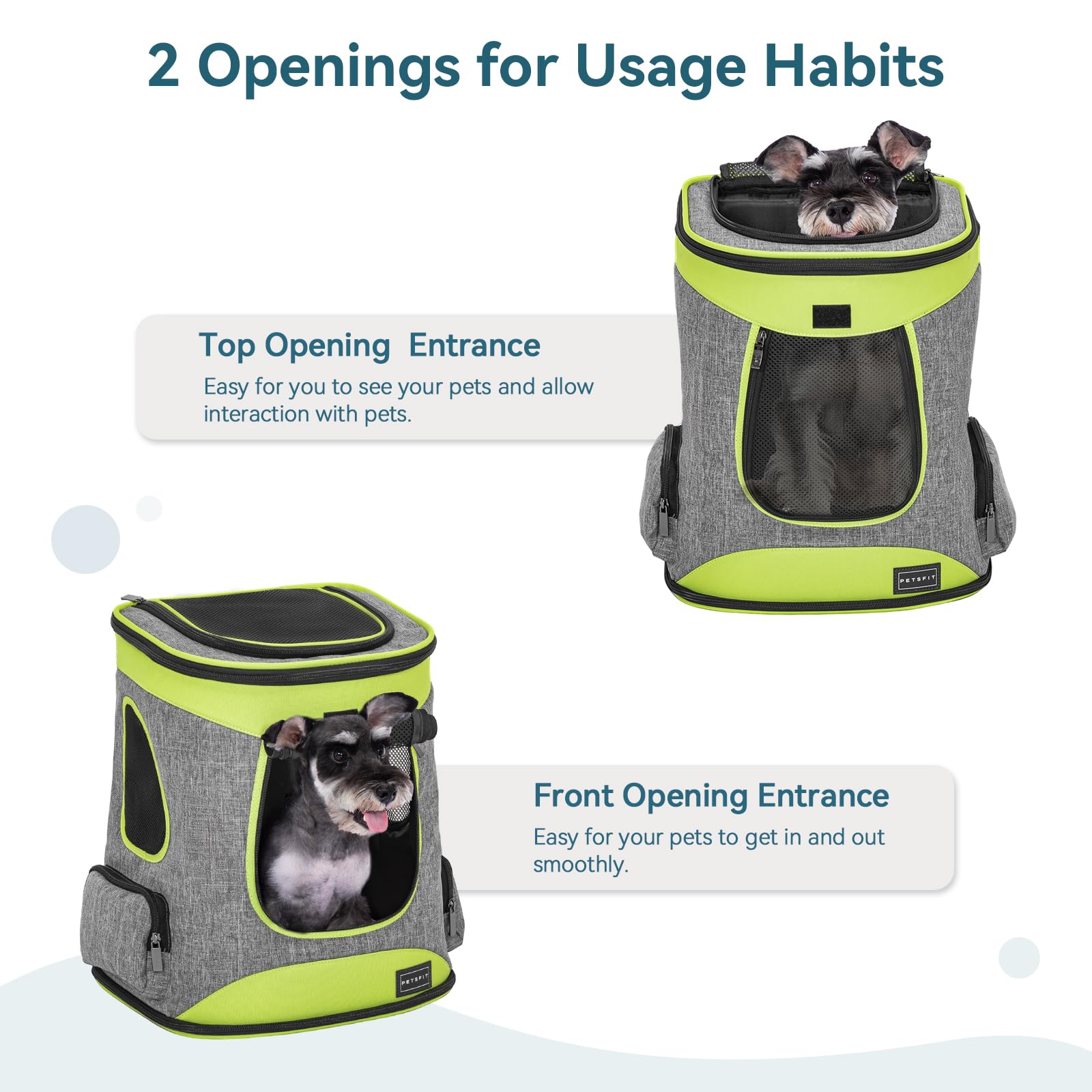 Petsfit mochila, cierre seguro y cinturón interno para evitar escapes.