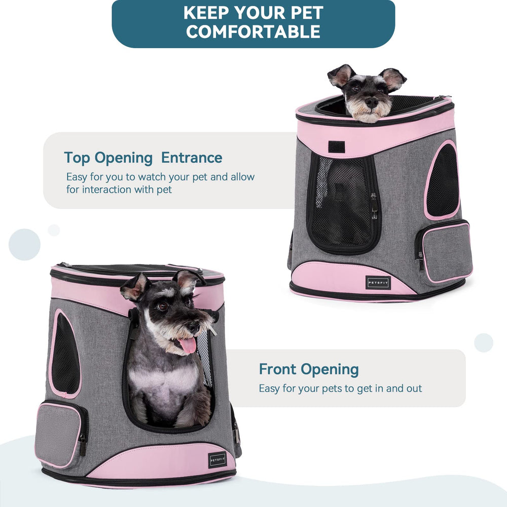 Petsfit mochila con ventanas de malla para buena ventilación.