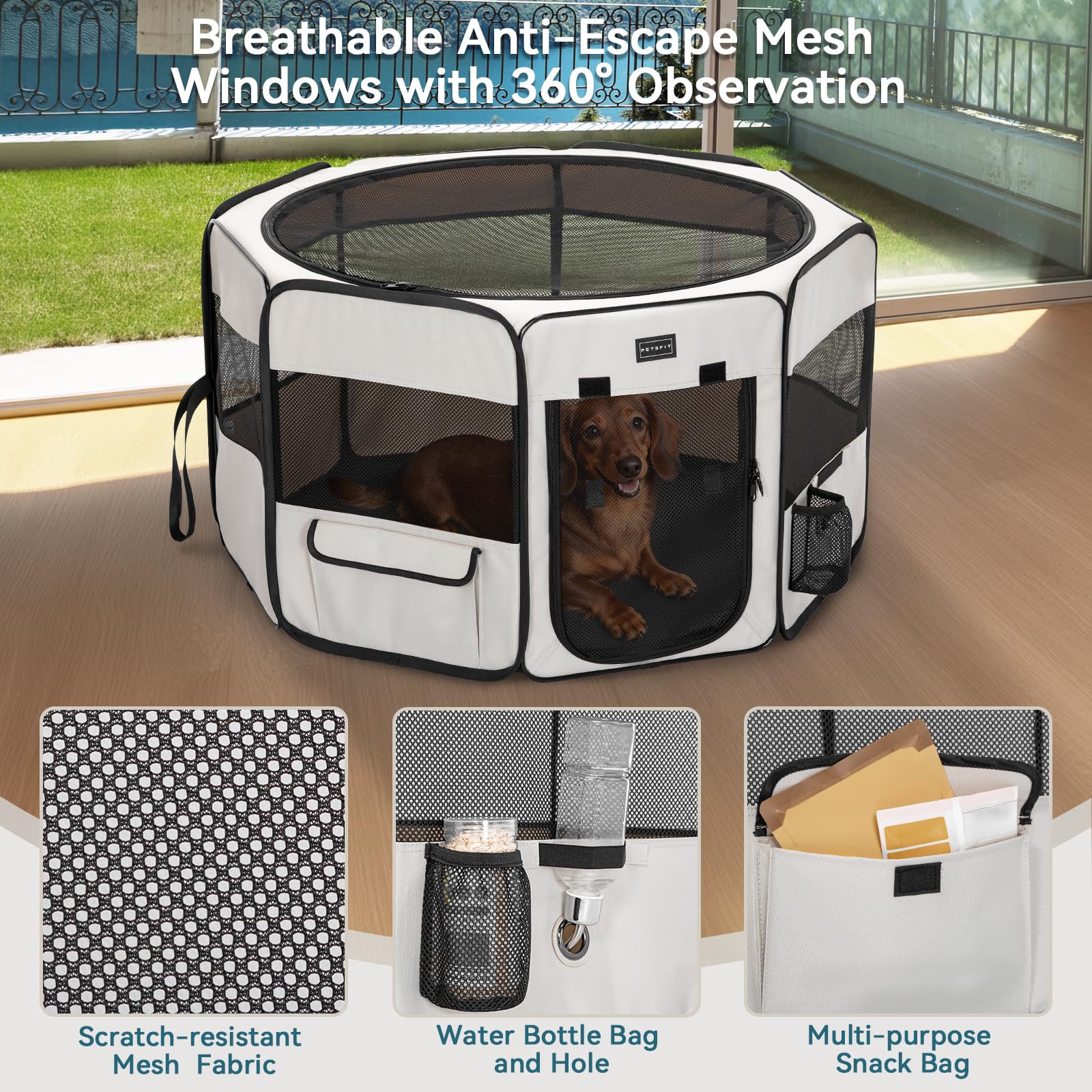 Petsfit pen ensamble rápido para salidas sin complicaciones.
