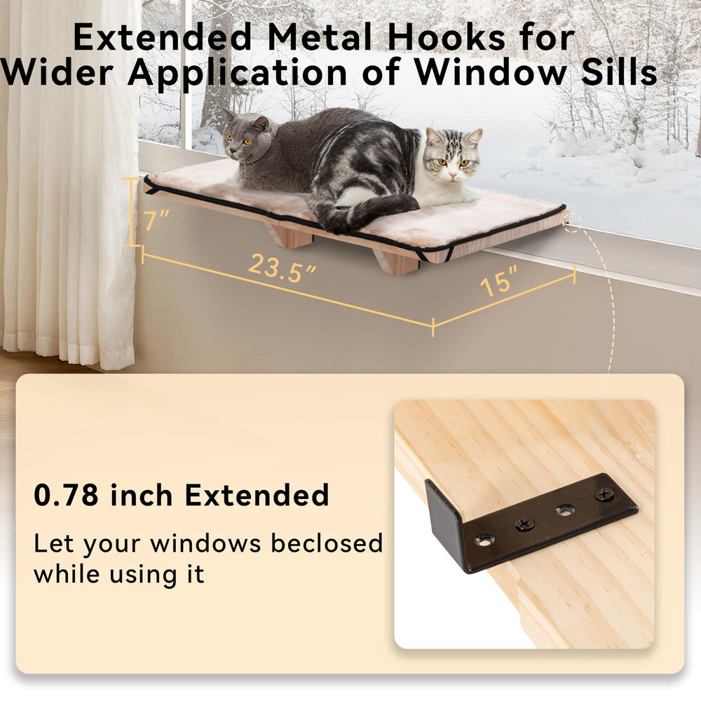 PETSFIT percha de ventana para gatos 2, instalación fácil sin herramientas