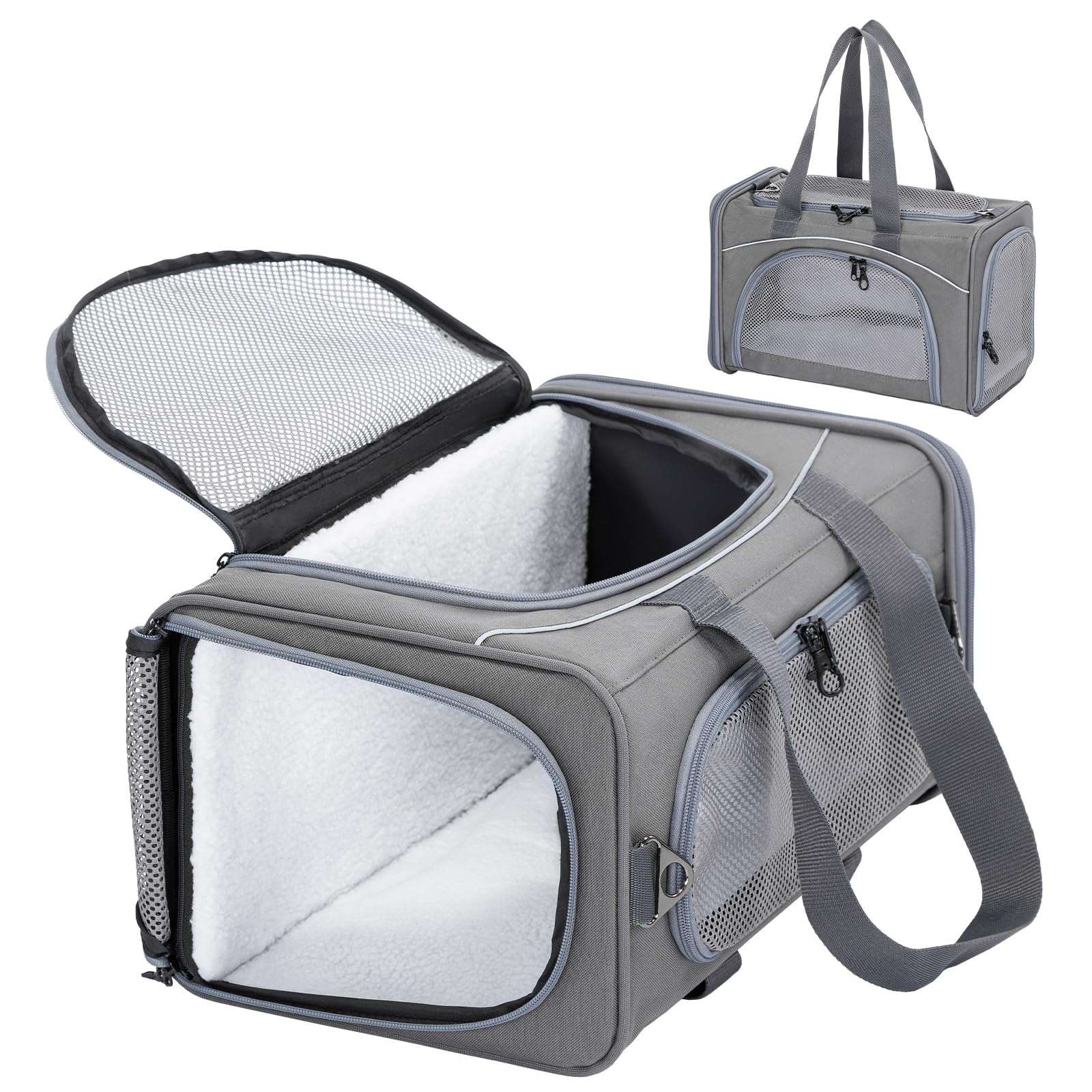 Petsfit transportín para gatos, compacto y ideal para viajar bajo el asiento.