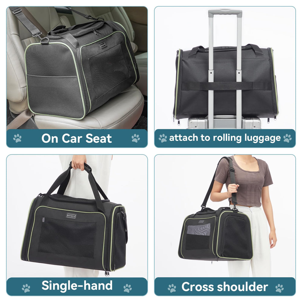 Petsfit transportín gato grande con asa superior acolchada para transporte.