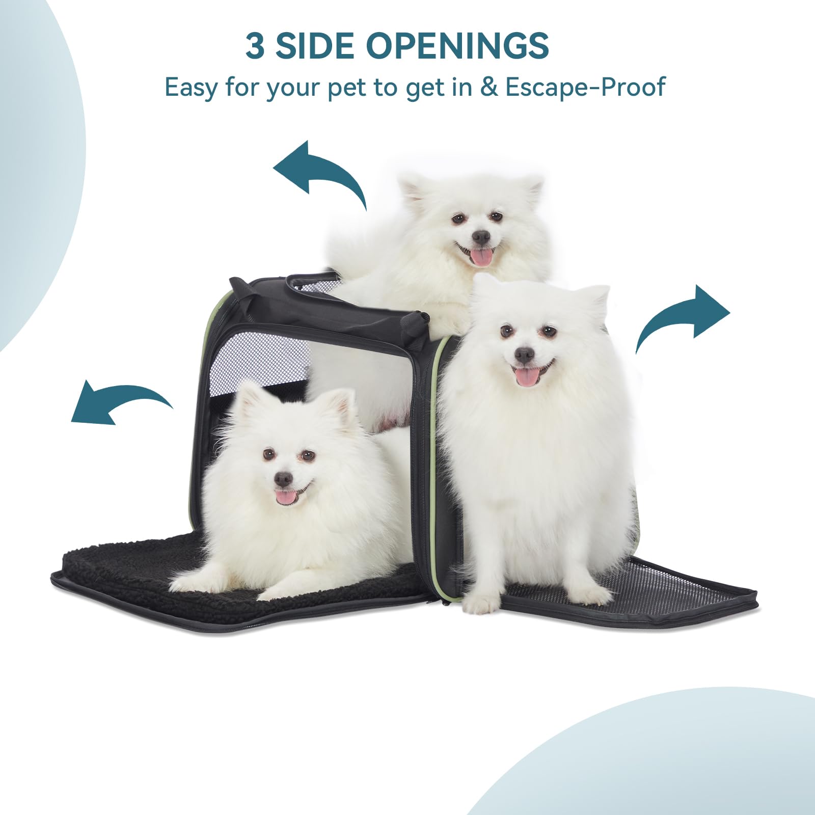 Petsfit transportín gato grande con correa desmontable para manos libres.