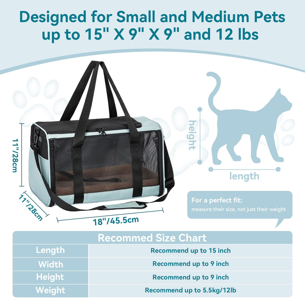 Petsfit portagato diseño semi cerrado que reduce estímulos durante el viaje