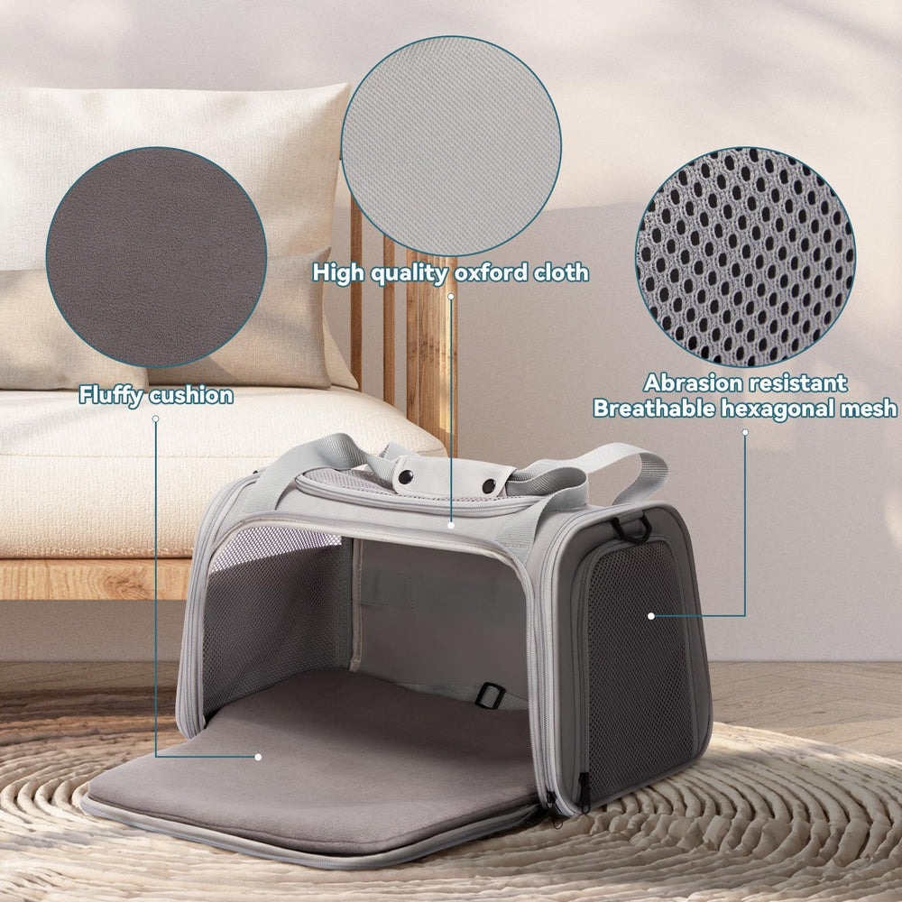 Petsfit transportín para gatos con correa desmontable para llevarlo sobre el hombro