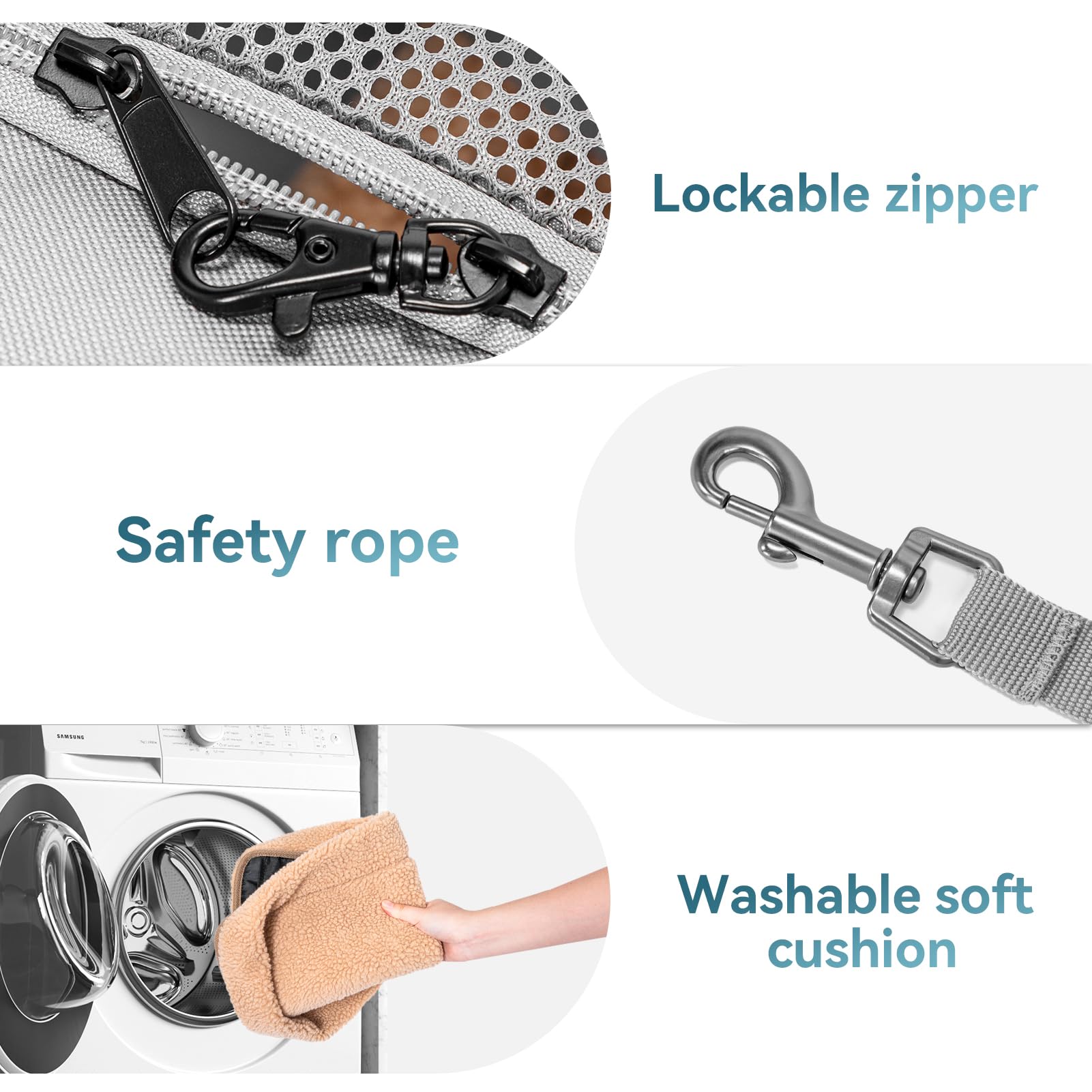 Tela Oxford duradera de Petsfit, resistente en viajes largos