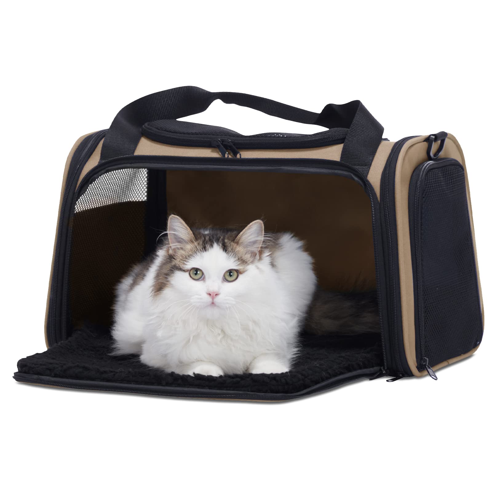Petsfit transportín con capacidad para mascotas de 12 libras para viajes seguros.