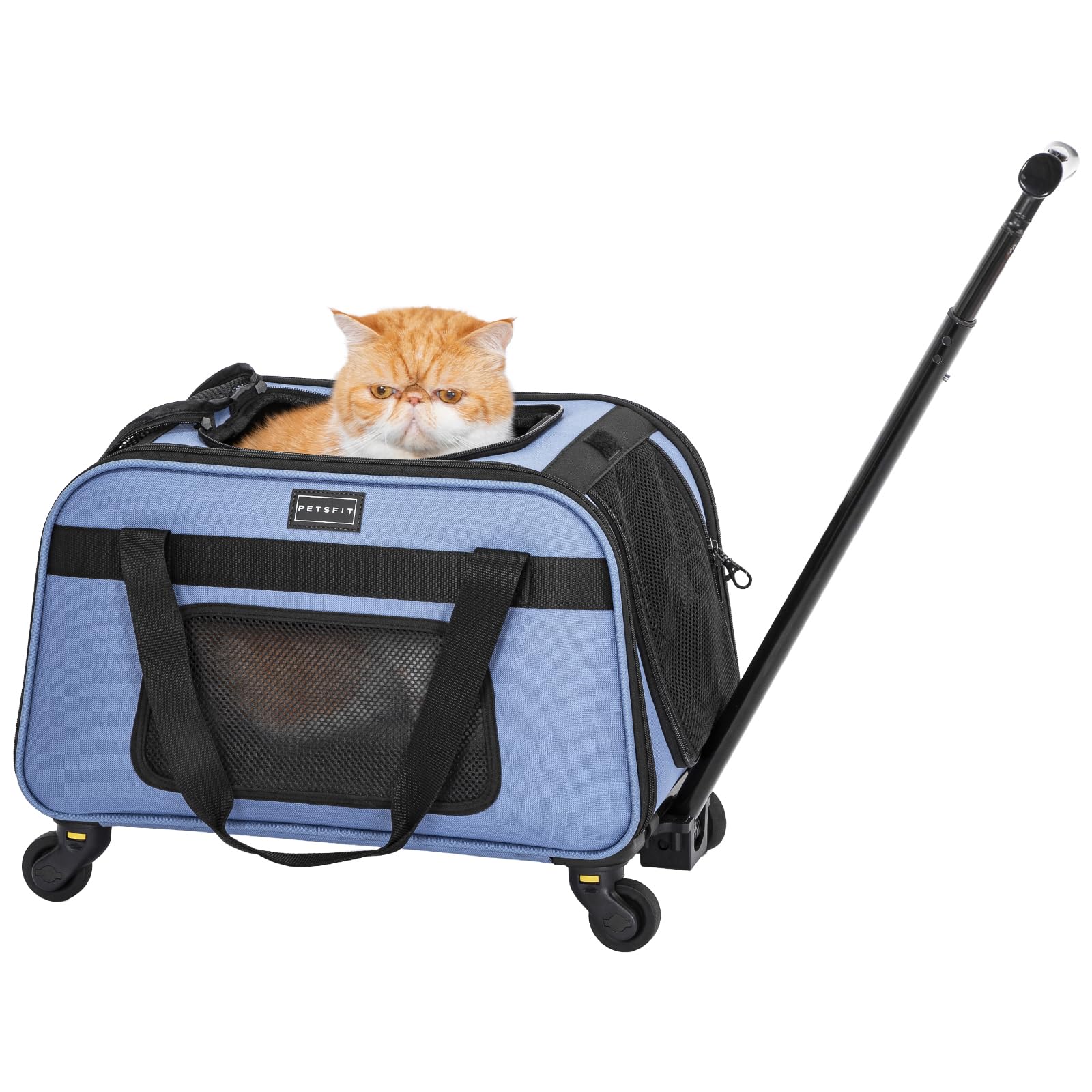 Petsfit transportin-gato-con-ruedas ofrece traslados suaves para tu gato durante viajes.