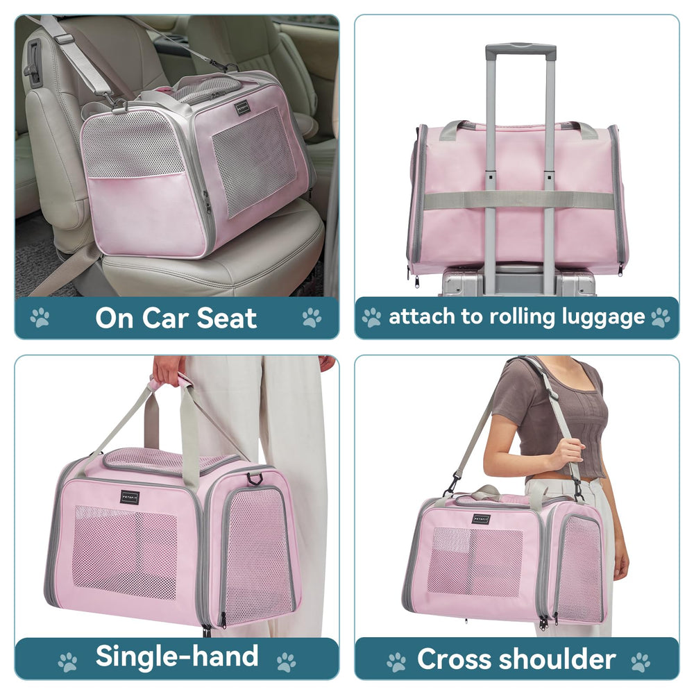 Petsfit transportín con entrada superior para facilitar la colocación de la mascota.