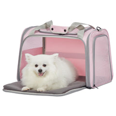 Transportín Petsfit para gatos grandes con manta extensible para mayor comodidad.