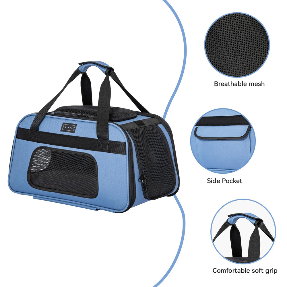 Petsfit transportin-gato-sistema-interior-rigido mantiene estructura estable durante el viaje.