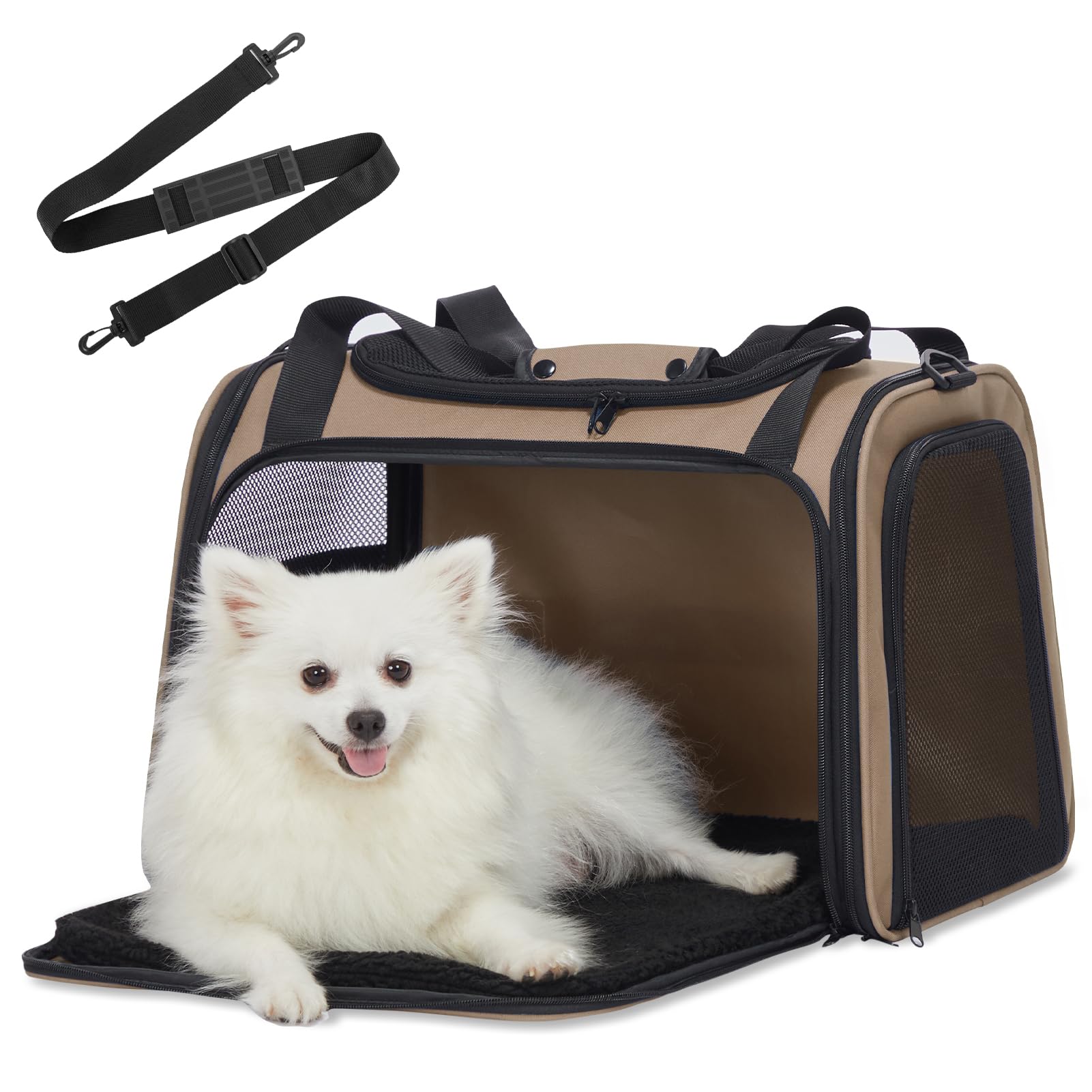 Petsfit transportín gato suave con espacio amplio para gatos medianos