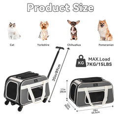 Petsfit transportín gato con ventilación de cuatro lados