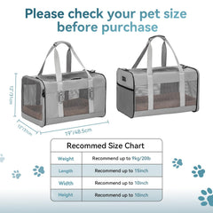 Ventilación lateral de Petsfit, flujo de aire para la comodidad