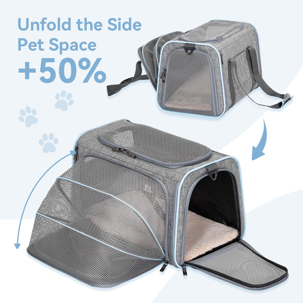 Petsfit ventanas de malla ventiladas permiten ver a la mascota con aire fresco.