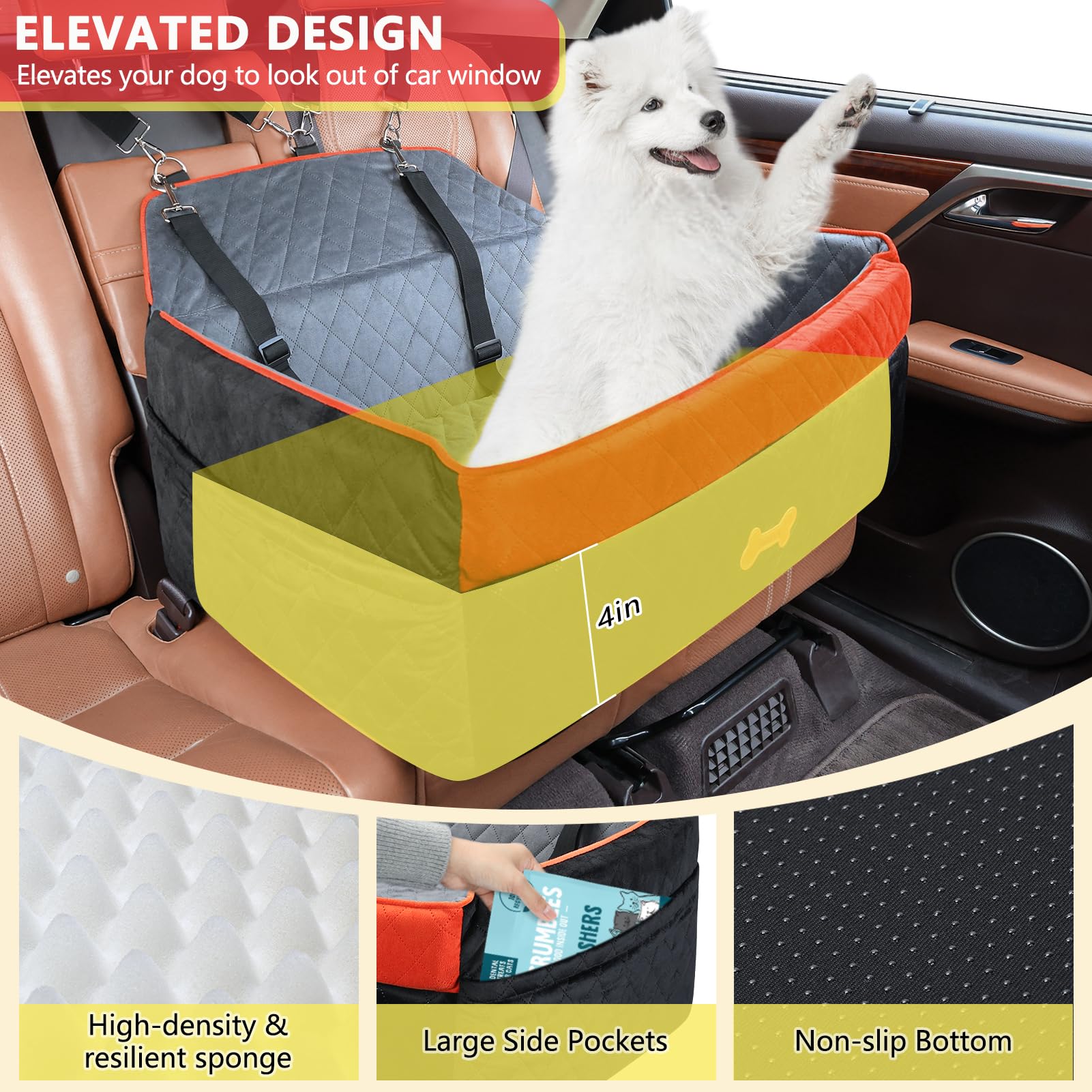 PetsHome asiento con dimensiones 73x52x30 cm para perros grandes