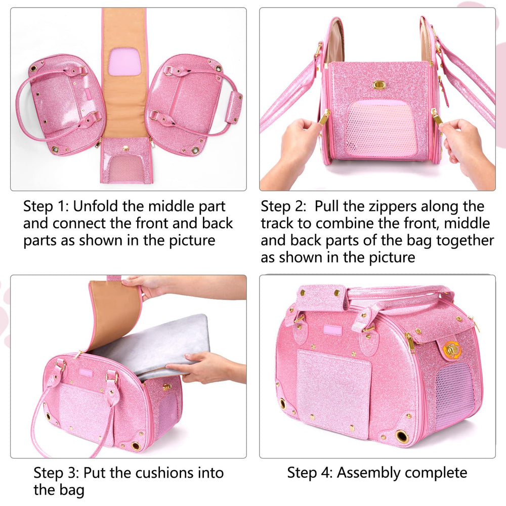 PetsHome dimensiones pequeñas 39x21x25 cm para viaje fácil.