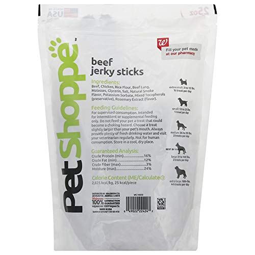 PetShoppe Palitos carne seca para perro, ideal para entrenamiento con trozos fáciles de dividir.
