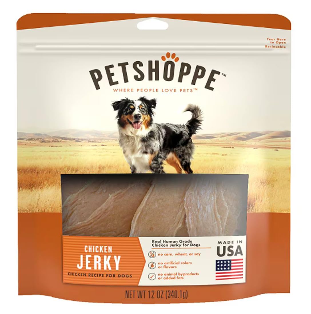 PetShoppe Pollo tiras corte cercano: snack proteico para entrenamiento