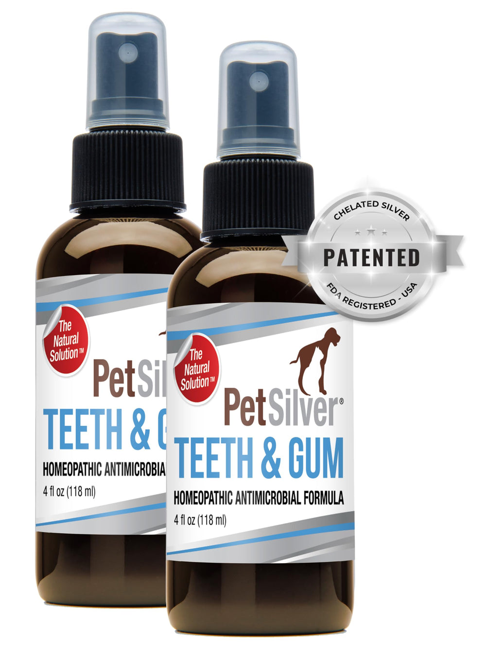 PetSilver botella de 4 oz, tamaño práctico para uso diario