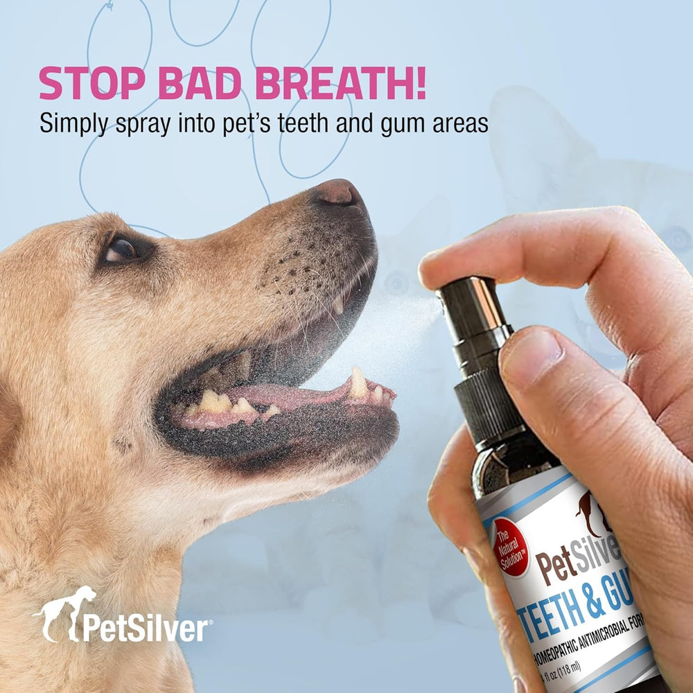 Etiqueta del producto PetSilver dental para confianza