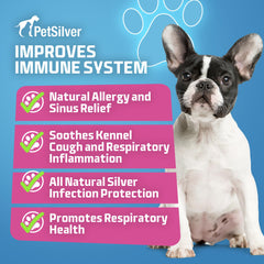 PetSilver Immune Support dosis según peso para mascotas.