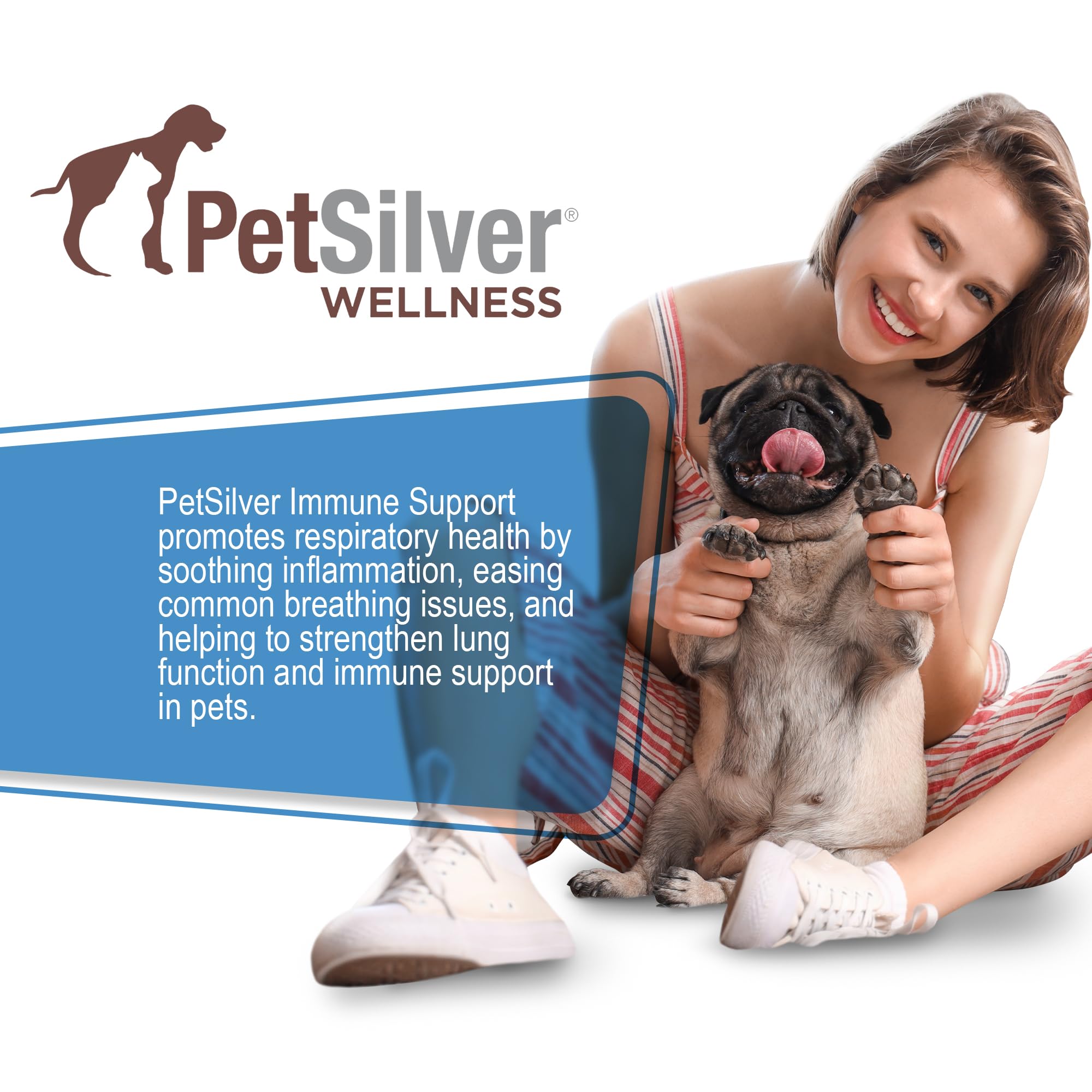 PetSilver Immune Support en empaque sellado garantiza seguridad.