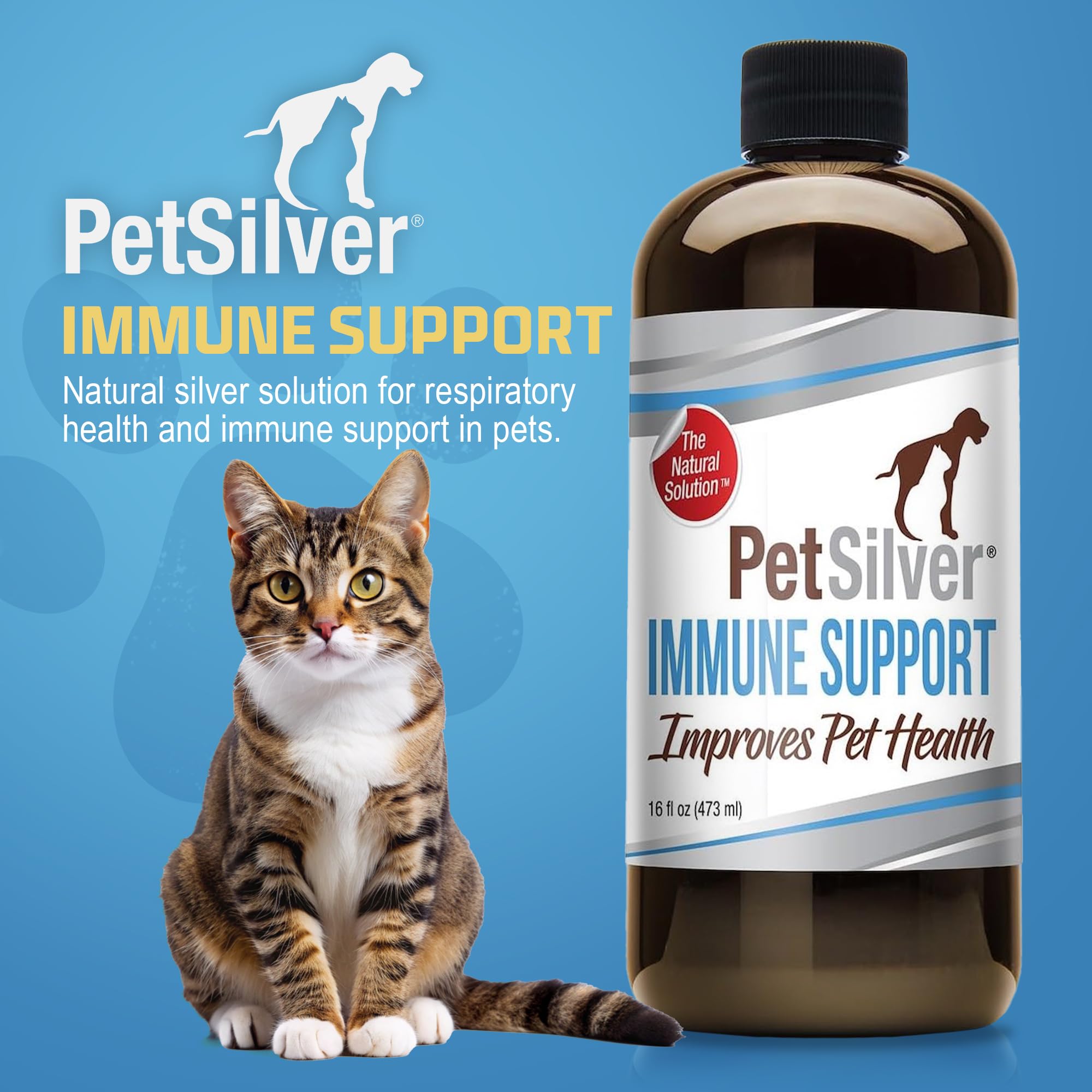 PetSilver Immune Support fabricado en EE. UU. con GMP.
