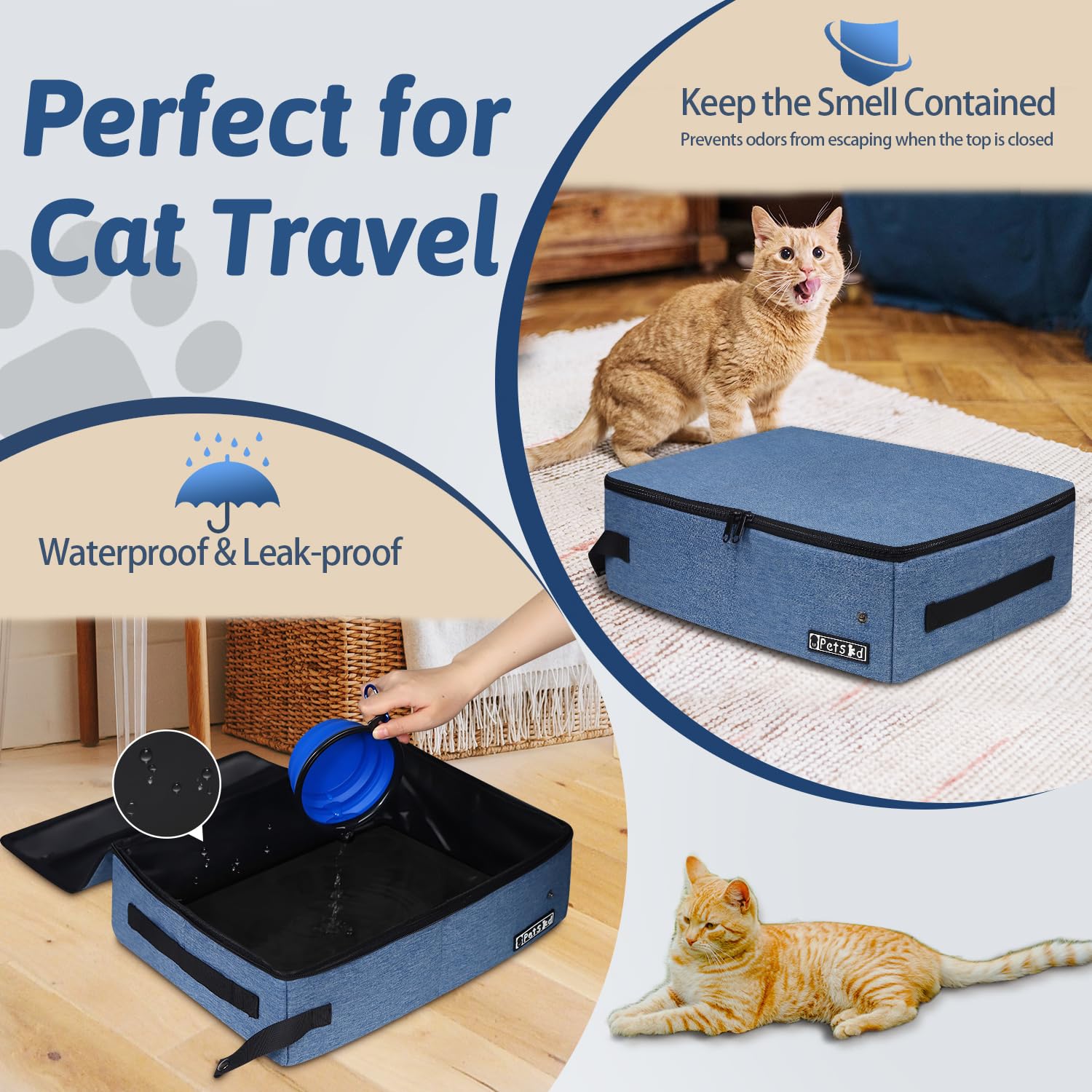 Petskd caja ligera y resistente para llevar en maleta o bolso.