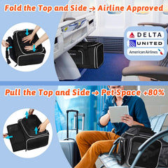 Petskd transportín: compatibilidad con asientos, ideal para cabina en vuelos.