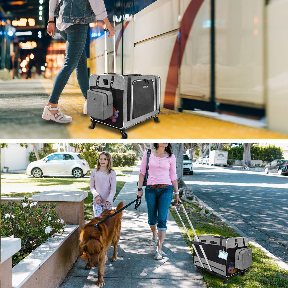 Transportín Petskd plegable para almacenamiento sencillo.