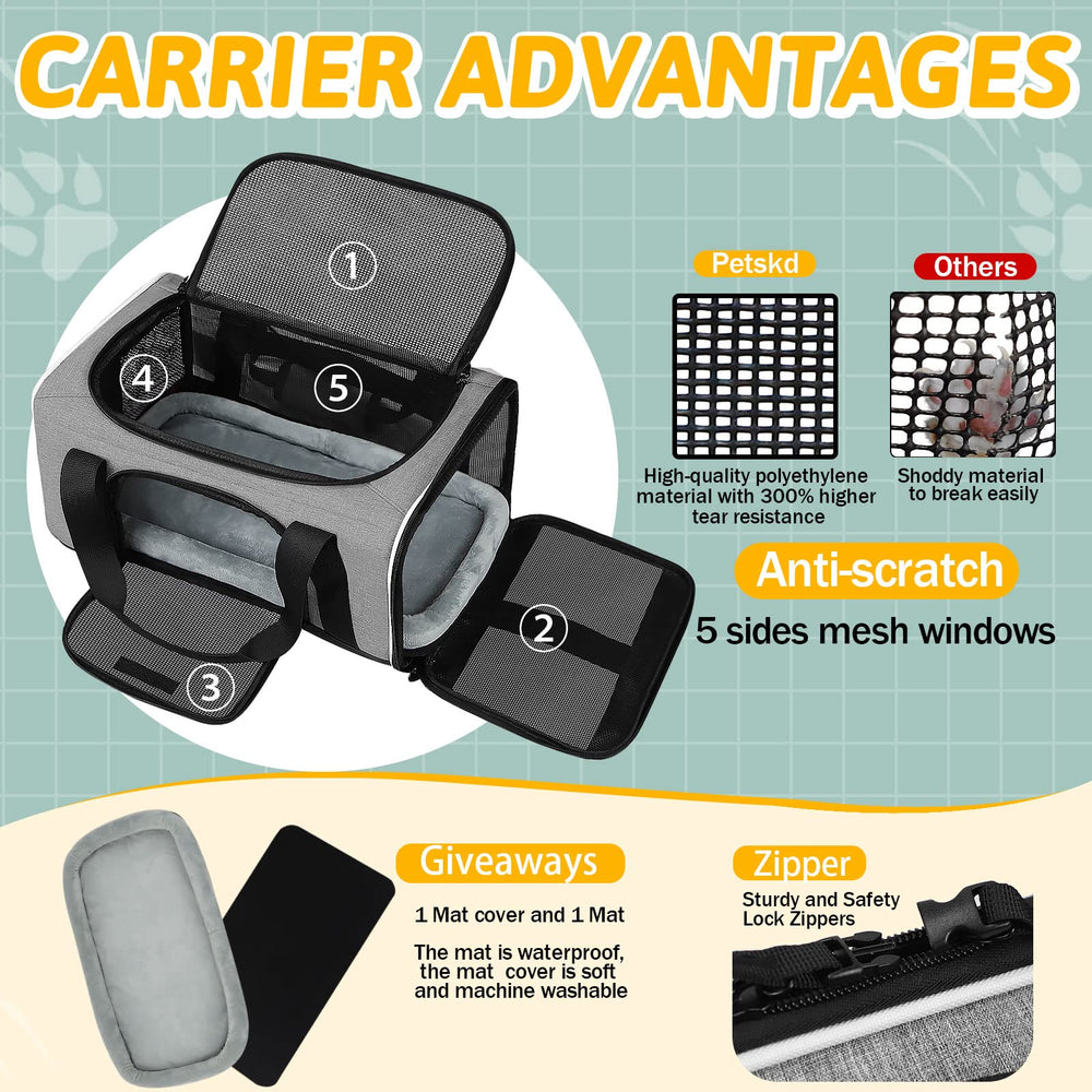 Petskd transportín Alaska ajuste collar bucle para mayor seguridad.