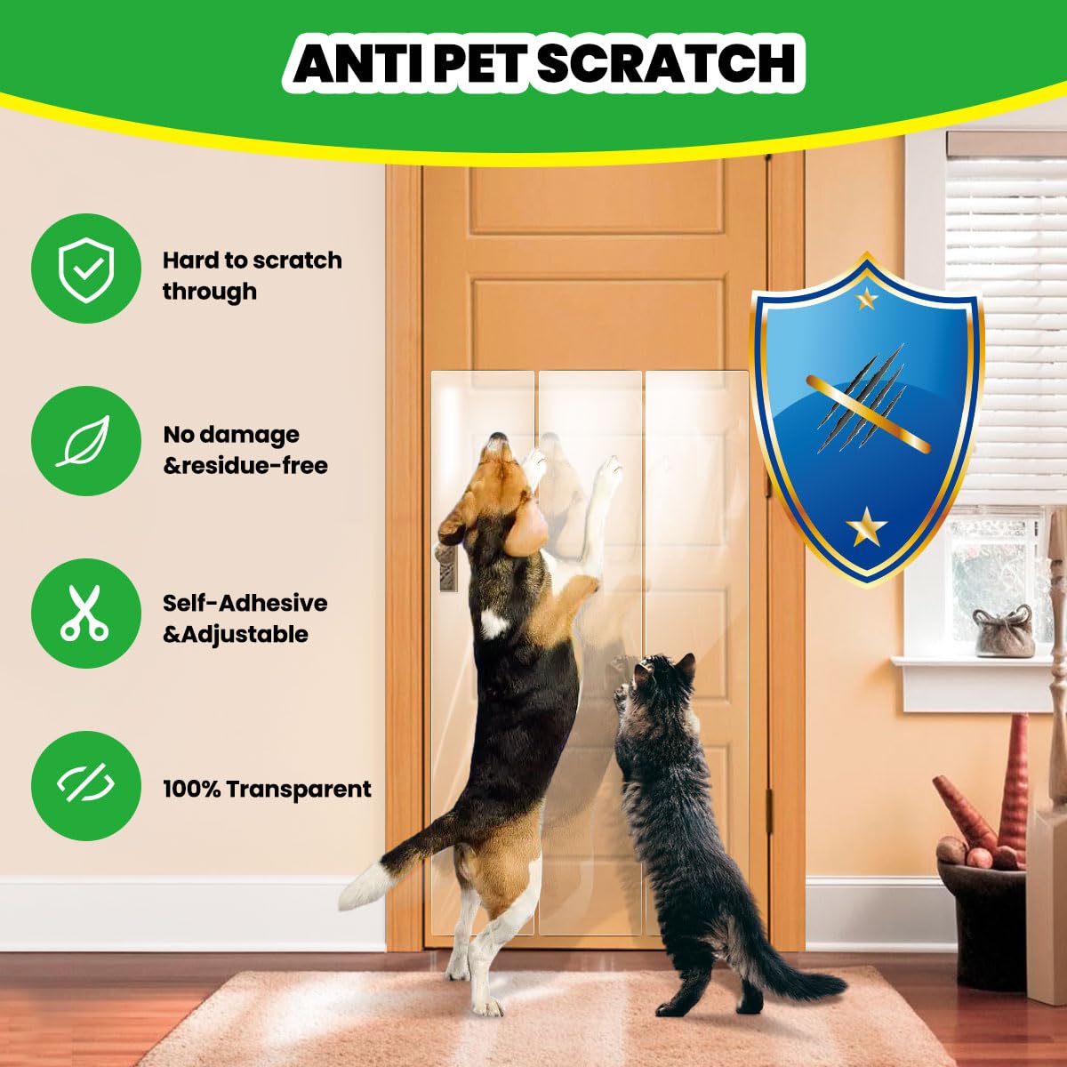 Petslucent protector antiarañazos para puerta evita daños por arañazos