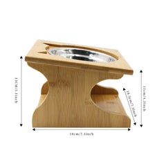 Petsoigné soporte de madera bambú, estable y estético en casa.