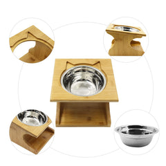 Petsoigné tazón cerámico y acero inoxidable para mascotas, duradero y fácil de mantener.