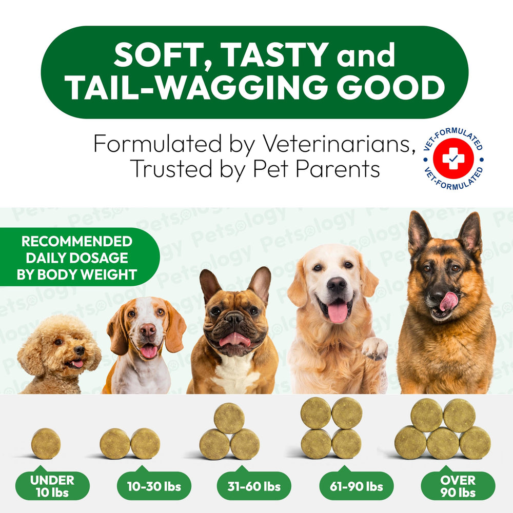 Petsology Fórmula formulada por veterinarios para perros.