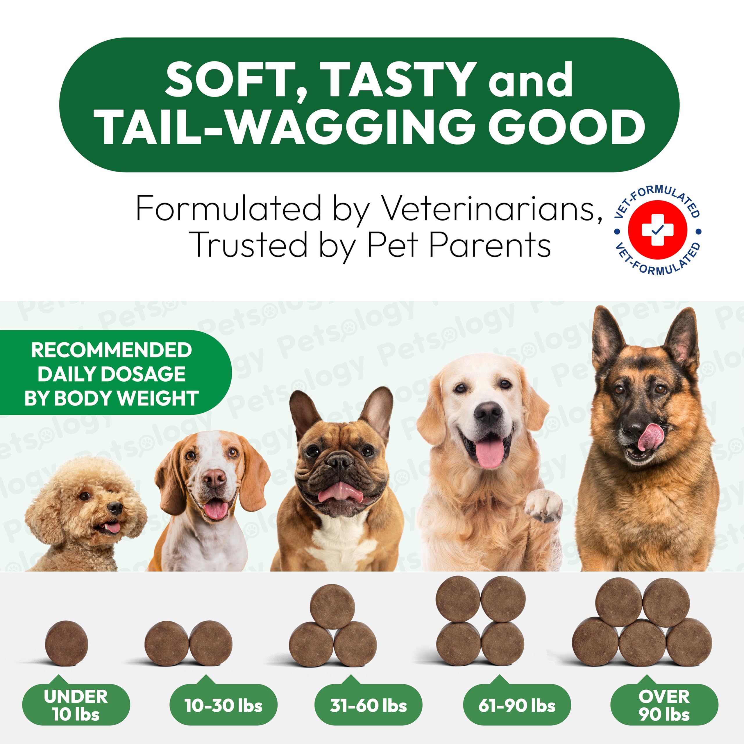 Uso diario con Petsology para tranquilizar a perros.