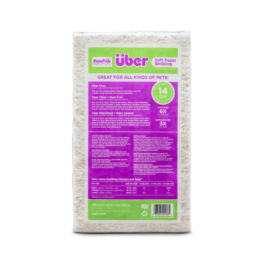 PETSPICK Uber Soft Paper Bedding en jaula, cómodo para roedores