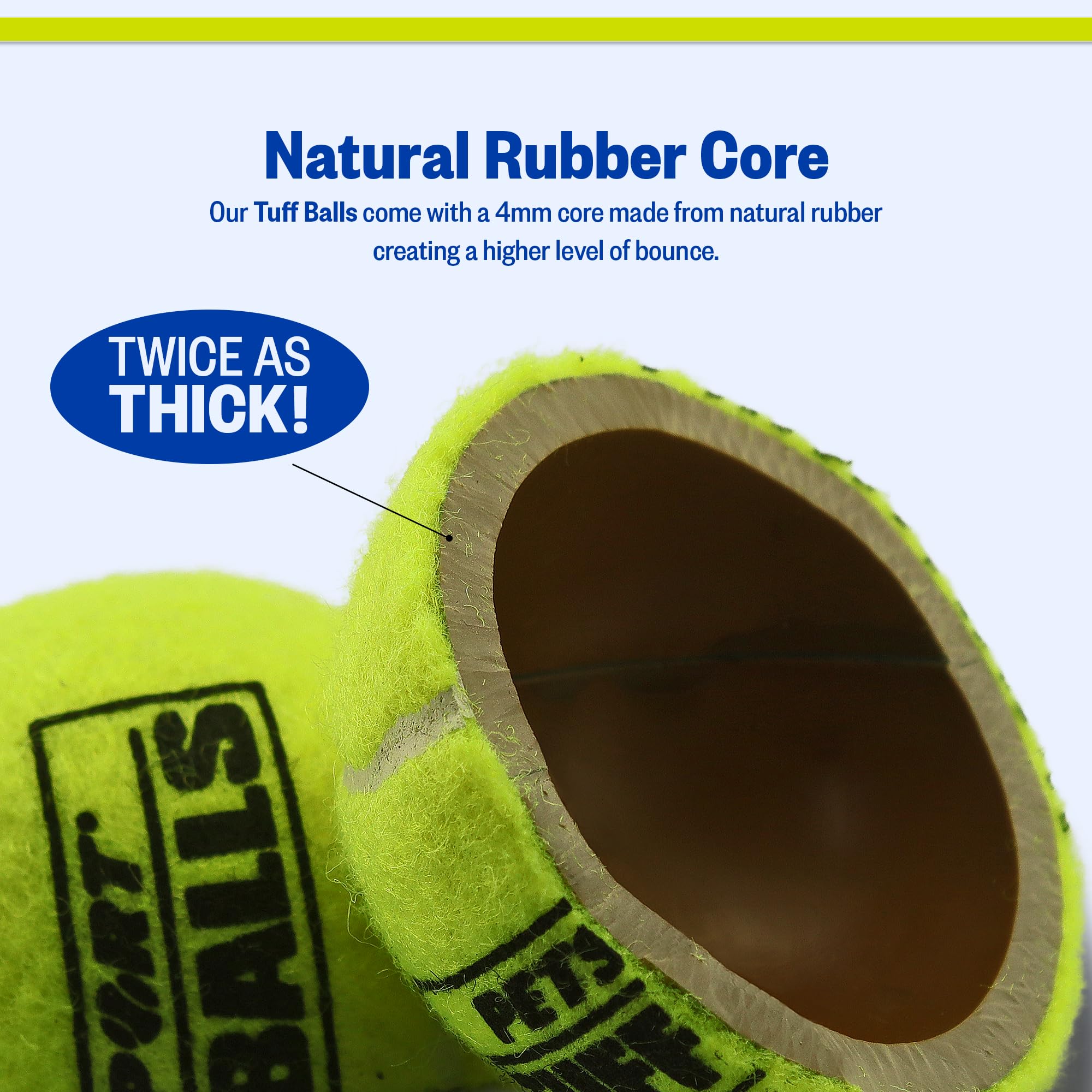 PetSport Jr Tuff Ball, duradera gracias a su goma natural y rebote estable.