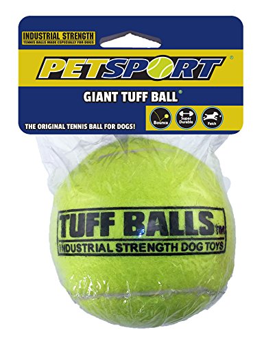 PetSport Mega Tuff Ball, durabilidad externa para sesiones de morder y rebotar.