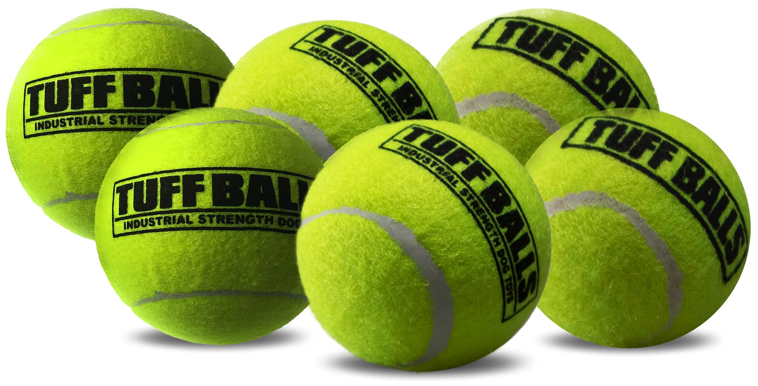 Pelota PetSport Tuff Ball amarilla en acción de lanzamiento para juego activo.